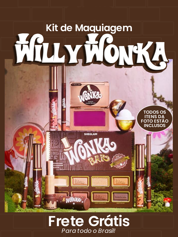 Coleção de Maquiagem Willy Wonka Encantta | Edição Especial
